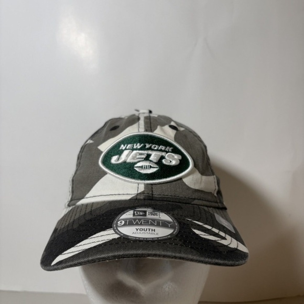 New Era 9TWENTY New‎ York Jets Camo NFL Strap Back Hat NEW Youth